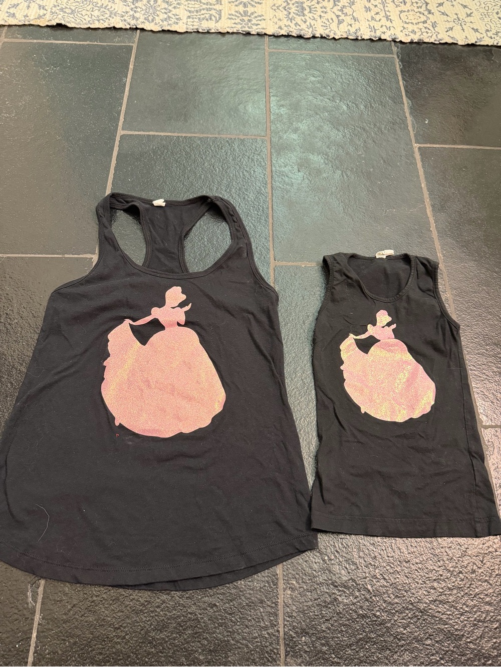 Disney Mommy and Me Matching Cinderella Glitter Top Size L / Girls XS
